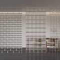 Modern Transparent Glass Partition Designs With Grid And Lattice Patterns For Interior Decor 3d model