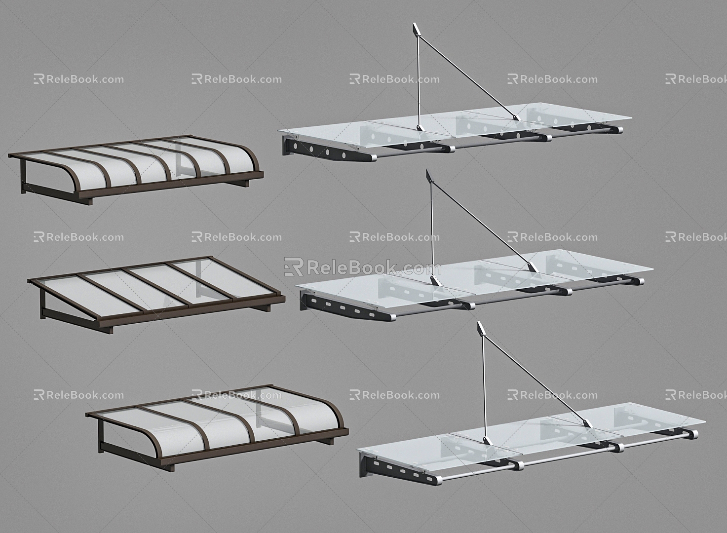 Steel Canopy Aluminum Alloy Canopy 3d model