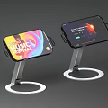 Adjustable Computer Desk Phone Stand With Music Festival Display And Playback Interface