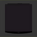 Sleek Modern Dark Washing Machine Featuring Transparent Door And Digital Control Panel