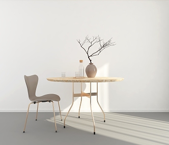 Modern Dining Table and Chair Combination Dining Table 3d model