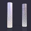 Decorative Columns with Multiple Designs Various Textured Patterns and Modern Metallic Finish for Interior Design 3d model