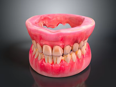 Detailed Dental Model Of Tooth And Gum Displaying Oral Organ Structure 3d model