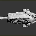 Elegant Silver Fish Shaped Pendant With Intricate Carving And Detailed Wings Design