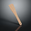 Natural Wooden Spatula Kitchen Tool With Long Handle For Cooking Utensils