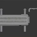 Industrial Air Conditioner Fan With Metal Casing Grille Design Side Vents And Connecting Pipe