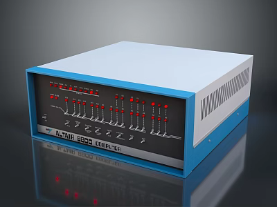 ALTIMI 5000 EXPERT Blue White Control Panel Equipment With Indicator Lights And Buttons 3d model