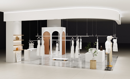 Modern Clothing Store Indoor 3d model