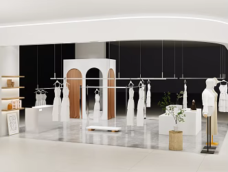 Modern Clothing Store Indoor 3d model