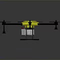 Six Rotor Drone Design With Yellow Top Black Frame And White Component