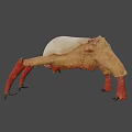Game and Movie Character with White Round Body Red Long Legs Sharp Claws