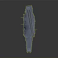 Realistic Aircraft Carrier 3D Model Featuring Flight Deck And Command Tower