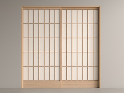 Japanese-style sliding door grille sliding door model