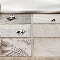 Modern Simple Cream Style Carpet 3d model