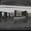 Luxurious Hotel Lobby Interior With Marble Floor Reception Desk Chandelier And Seating Area
