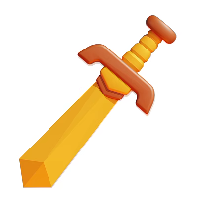 Elegant Decorative Ornament Combination With Stylish Sword Shaped Pieces For Home Decor 3d model