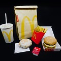 McDonald's Fries Burger Coke Ketchup Take-out Paper Bag 3d model