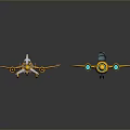 Colorful Toy Airplane Models In Various Colors And Designs On Dark Background