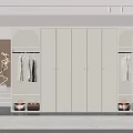 Modern Wardrobe Interior Design With Glass Doors Hanging Clothes And Integrated Lighting