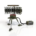 Tripod Mounted Military Radar System With Antenna Array And Power Supply Unit