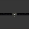 Animated Cartoon Satellite Scene With Solar Panels And Main Body In Space