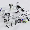 Comprehensive Sports Equipment Collection Featuring Treadmill Dumbbells Exercise Bike And Fitness Tools