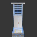 Modern Industrial Equipment With Vertical Grille Structure And Stable Base Foundation 3d model