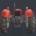 Agricultural Tractor Realistic Machine Machinery Agricultural Tractor Motor Vehicle Function Car Red 3d model