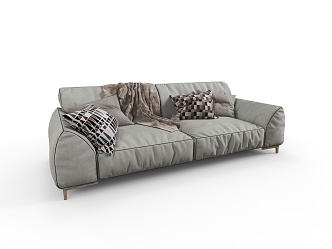 modern double sofa 3d model