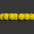 Yellow Emoji Face Balls Decorative Ornament Set For Home Desktop Decoration