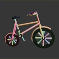 Copper Colored Bicycle With Modern Minimalist Frame Black Seat And Handlebars On Gray Background