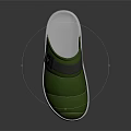 Green Quilted Leather Clogs with White Sole and Black Buckle Strap Comfortable Casual Footwear