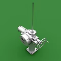 Swing Door Mechanical Operation Device With Silver Handle And Stable Base