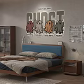 Wall Decor For Bedroom With Perfect Ghost Text And Cute Cartoon Ghosts