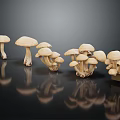 Modern mushroom straw mushroom poisonous mushroom 3d model