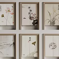 Traditional Chinese Decorative Paintings With Lotus Calligraphy Landscape And Orchid Ink Elements For Wall Decor