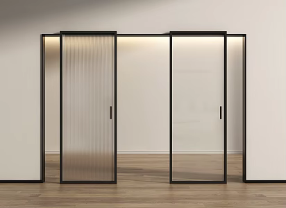 Modern Sliding Door Ghost Door Trackless Sliding Door Invisible Sliding Door Toilet Sliding Door Kitchen Sliding Door Glass Sliding Door 3d model