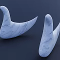 Elegant White Marble Bird Shaped Decorative Ornament Set With Smooth Curved Design For Home Tabletop