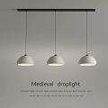 Medieval Droplight Design With Arched Light Fixture And Hanging Lamps