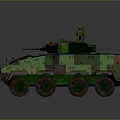Advanced Modern Armored Wheeled Military Tank With Camouflage And Weapon System