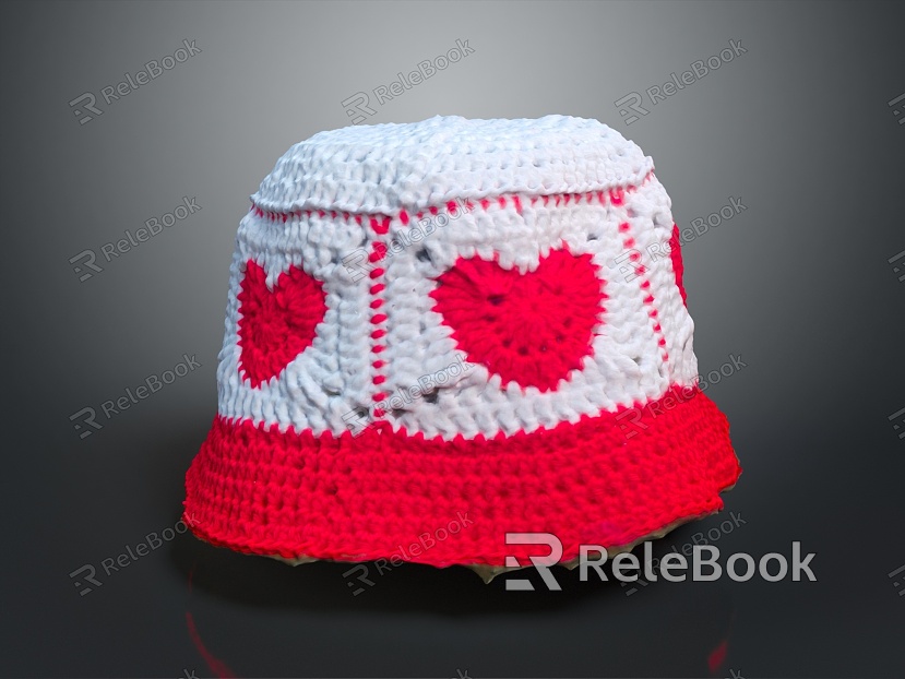 Modern thread hat knitted hat warm hat student hat model