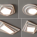 Modern Geometric Ceiling Lights with Layered Design and Soft Illumination for Contemporary Home