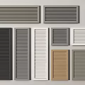 Modern shutter door shutter cabinet door shutter door shutter panel 3d model