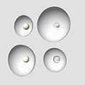 Modern Transparent Glass Wall Lamps With Round Design And Metal Lamp Holders For Home Decoration