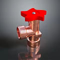 Elegant Copper Lighting Combination With Red Accent And Modern Design Elements