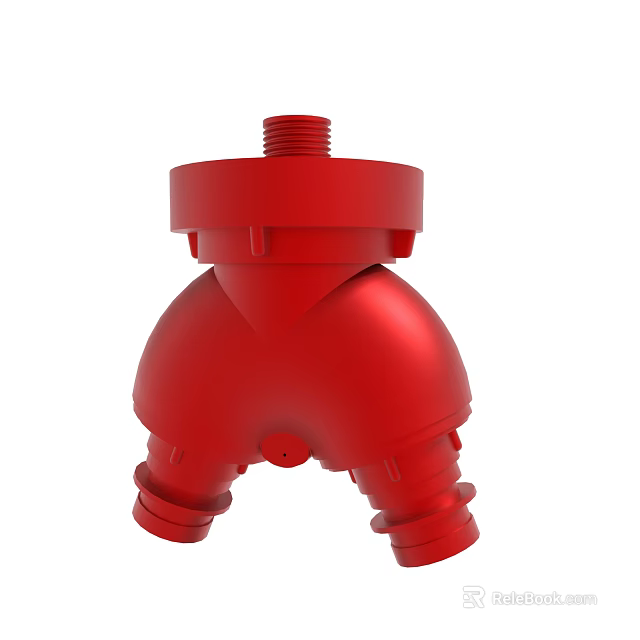 Red Industrial Pipeline Component 3D Rendering 3d model 