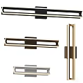 Modern Stylish Wall Lamps With Geometric Design And Metal Finish In Black Gold Silver