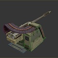 Browning machine gun Browning Gatling White Browning machine gun machine gun bullet military 3d model