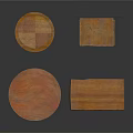 Wooden Furniture Set Including Round Coffee Table Side Table Cabinet And Rectangular Accent Table With Classic Design