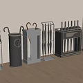 Modern Metal And Glass Umbrella Stands For Indoor Home Entryway Storage